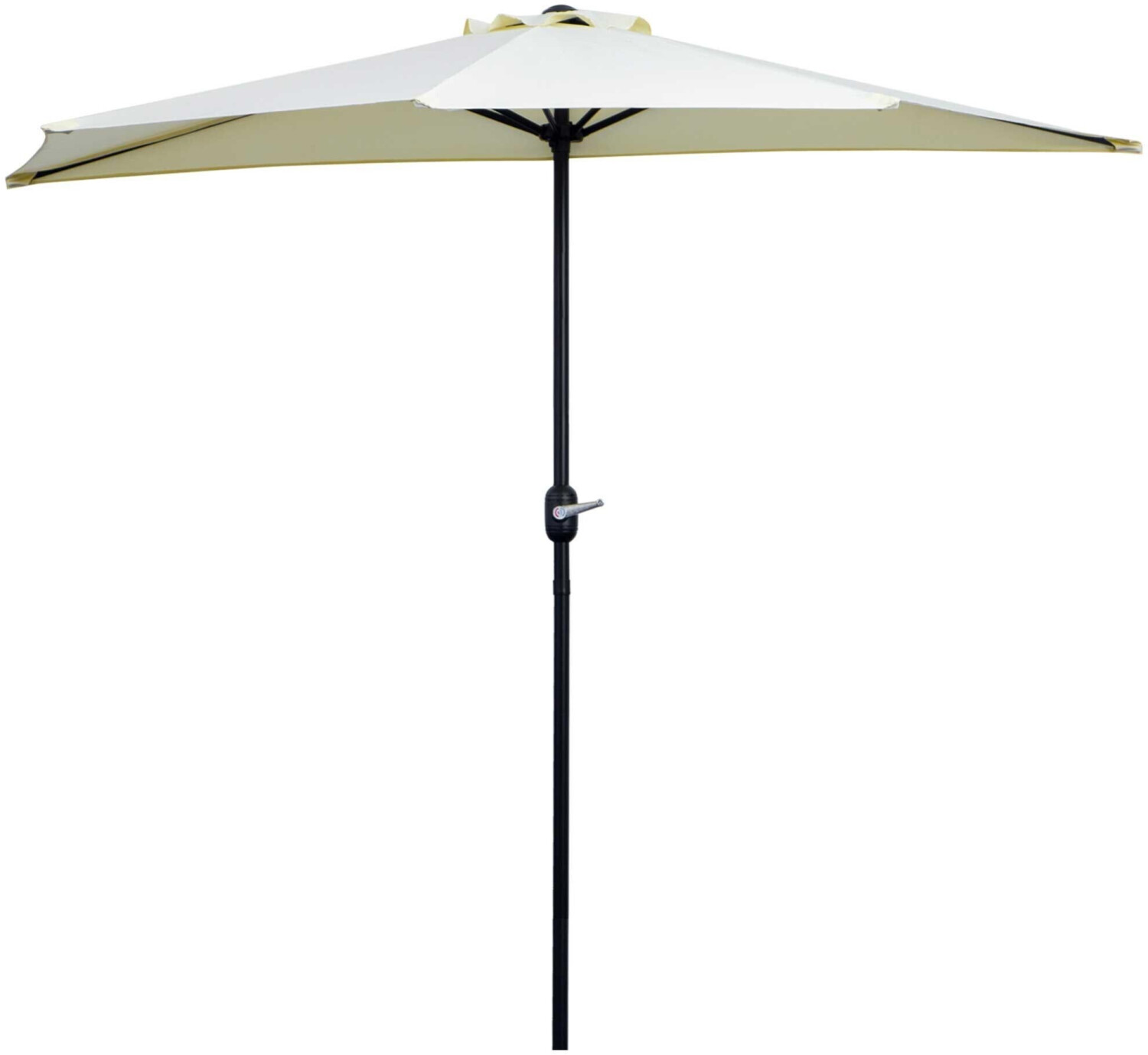 Outsunny Demi-parasol 2,6 x 1,5 m beige