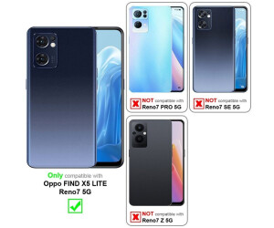 Cover AENOCH Per Oppo Find X5 Lite / Reno7 5G Con Protezione Fotocamera Scorrevole E Anello Porta Carte Magnetico, Rosso
