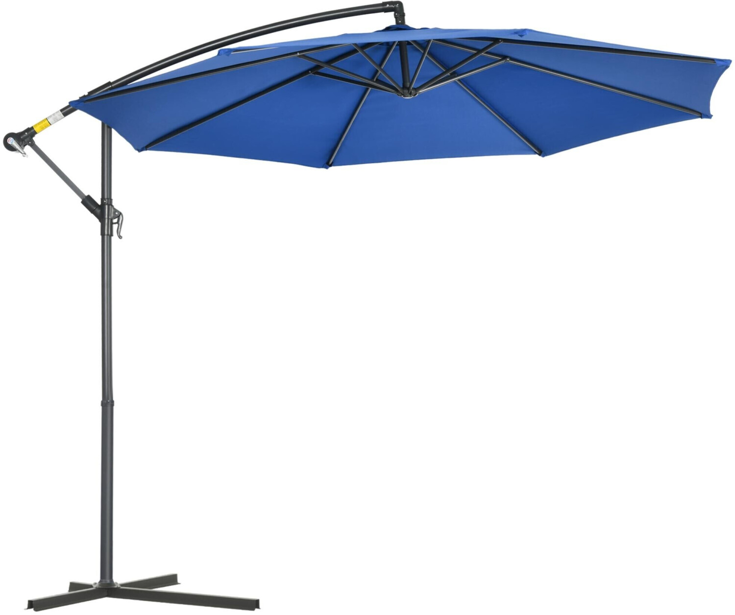 Outsunny Parasol déporté 3 m bleu