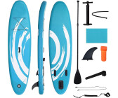 Set de tabla de paddle surf hinchable rojo 300x76x10 cm