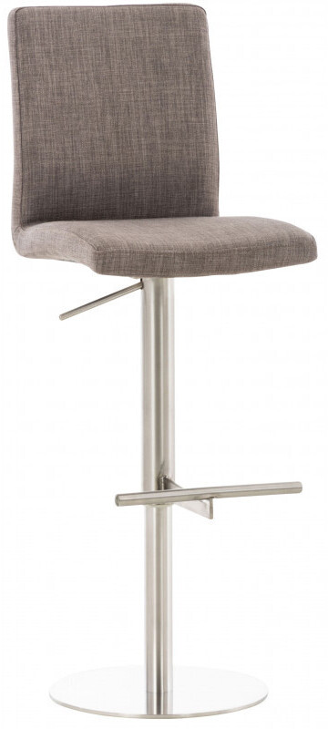 CLP Bar stool Cadiz fabric stainless steel grey