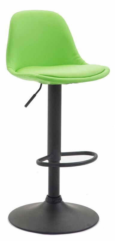 CLP Bar stool Kiel Fully upholstered imitation leather black green
