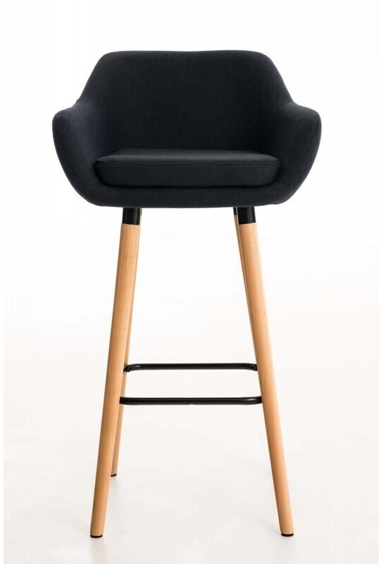 CLP Set of 2 bar stools Grant fabric black