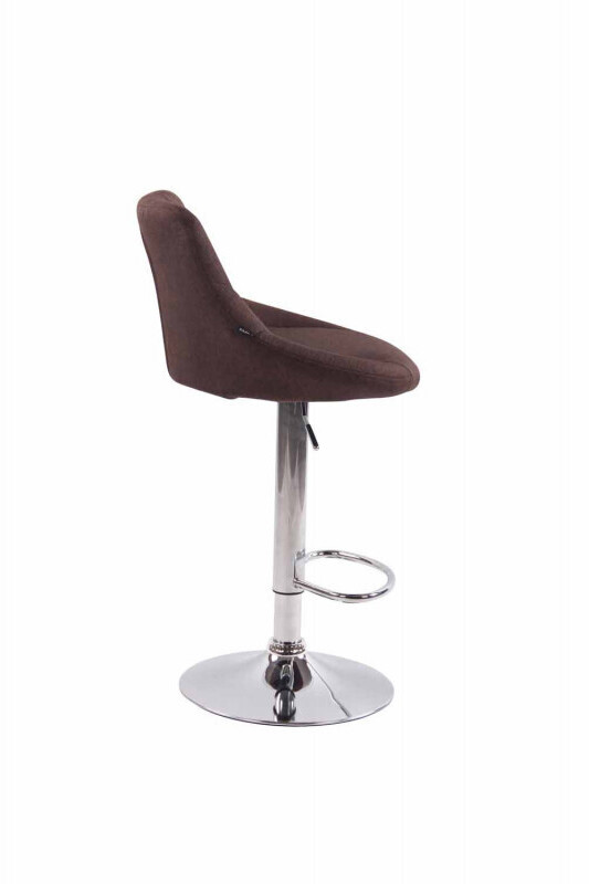 CLP Set of 2 bar stools Lazio fabric brown