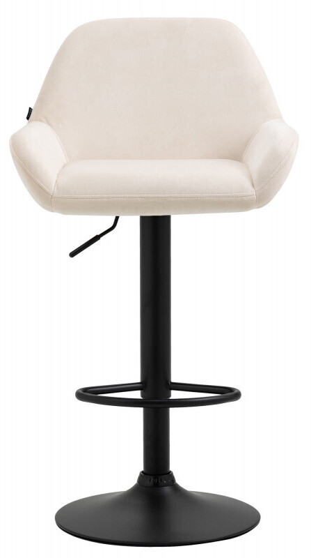CLP Bar stool Braga velvet black cream