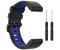 Wigento Garmin Fenix 6 / 6 Pro Kunststoff / Silikon Armband-Schutz Watch Uhr Schwarz / Blau Ersatz Arm Band