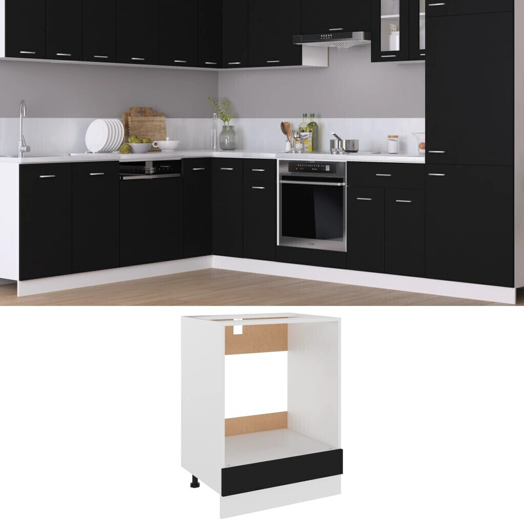 Photos - Kitchen System VidaXL Cooker cabinet black 60x46x81,5 cm 