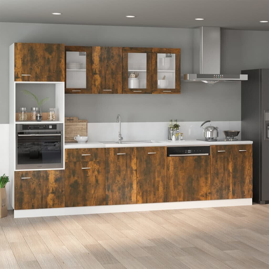 Photos - Kitchen System VidaXL Smoked oak base cabinet 60x46x81,5 cm 