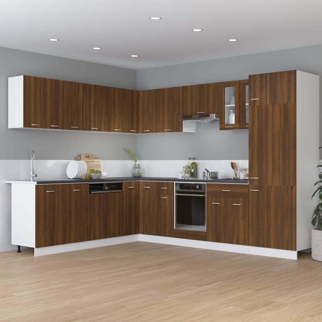 Photos - Kitchen System VidaXL Base cabinet with drawer brown oak effect 60x46x81,5 cm 