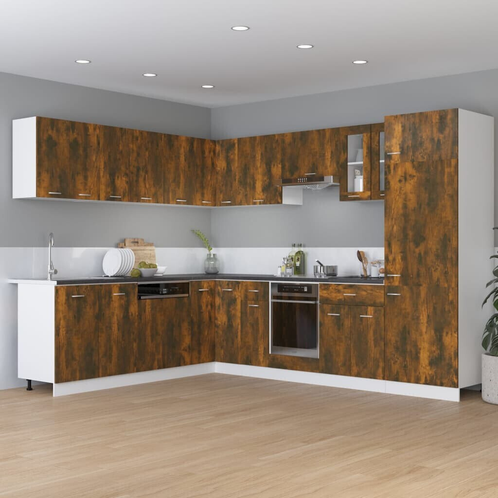 vidaXL Base cabinet with smoked oak drawer 60x46x81,5 cm