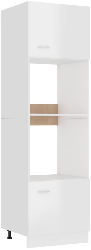 vidaXL Mikrowellenumbauschrank Hochglanz-Weiß 60x57x207 cm ab 146,40 € |  Preisvergleich bei
