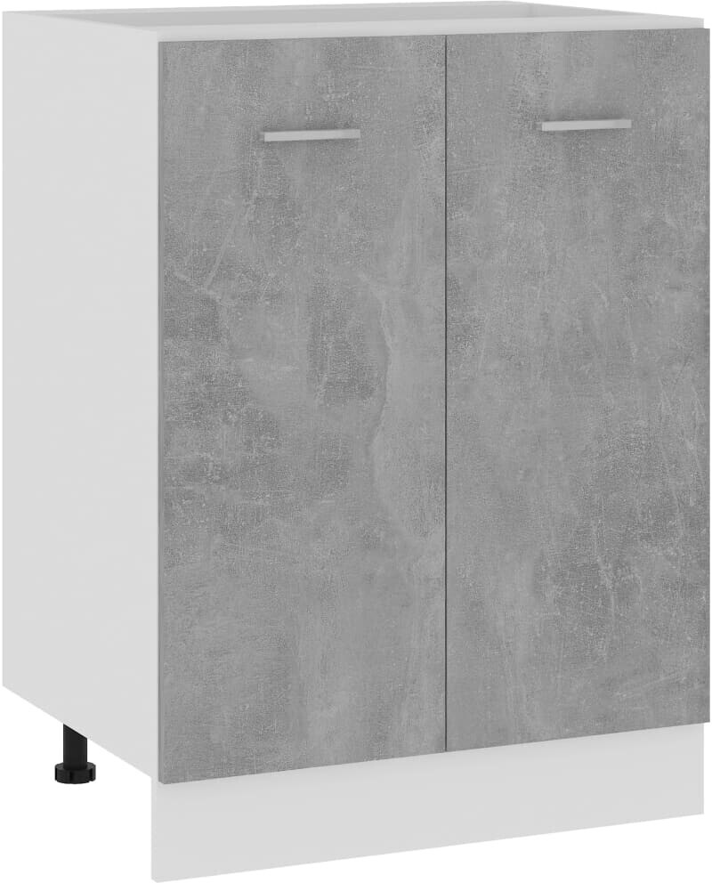 Photos - Kitchen System VidaXL Base cabinet concrete gray 60x46x81,5 cm 