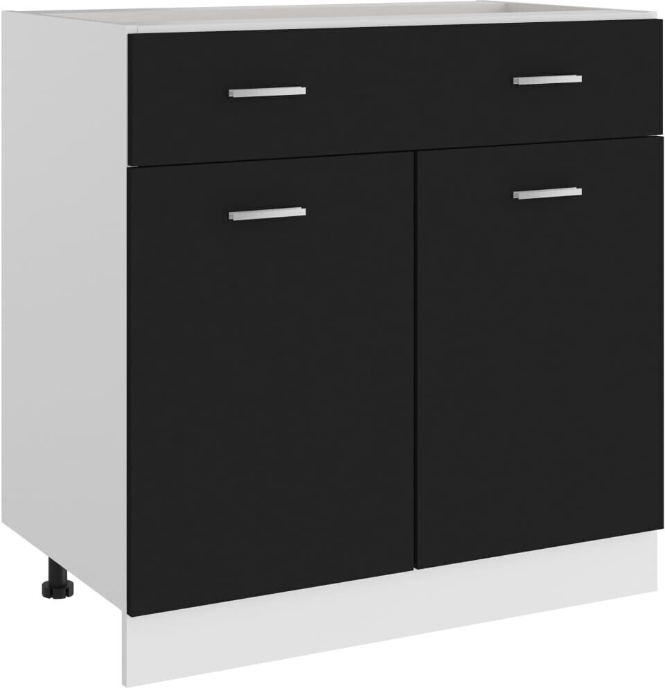 Photos - Kitchen System VidaXL Drawer base black 80x46x81,5 cm 