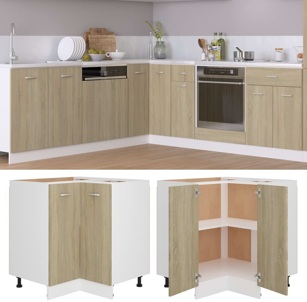 Photos - Kitchen System VidaXL Corner base cabinet Sonoma oak 75,5x75,5x80,5 cm 