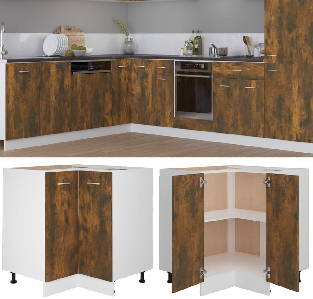 vidaXL Smoked oak kitchen cabinet 75,5x75,5x80,5 cm