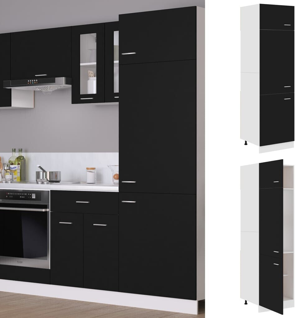 vidaXL Cooling cabinet Black 60x57x207 cm