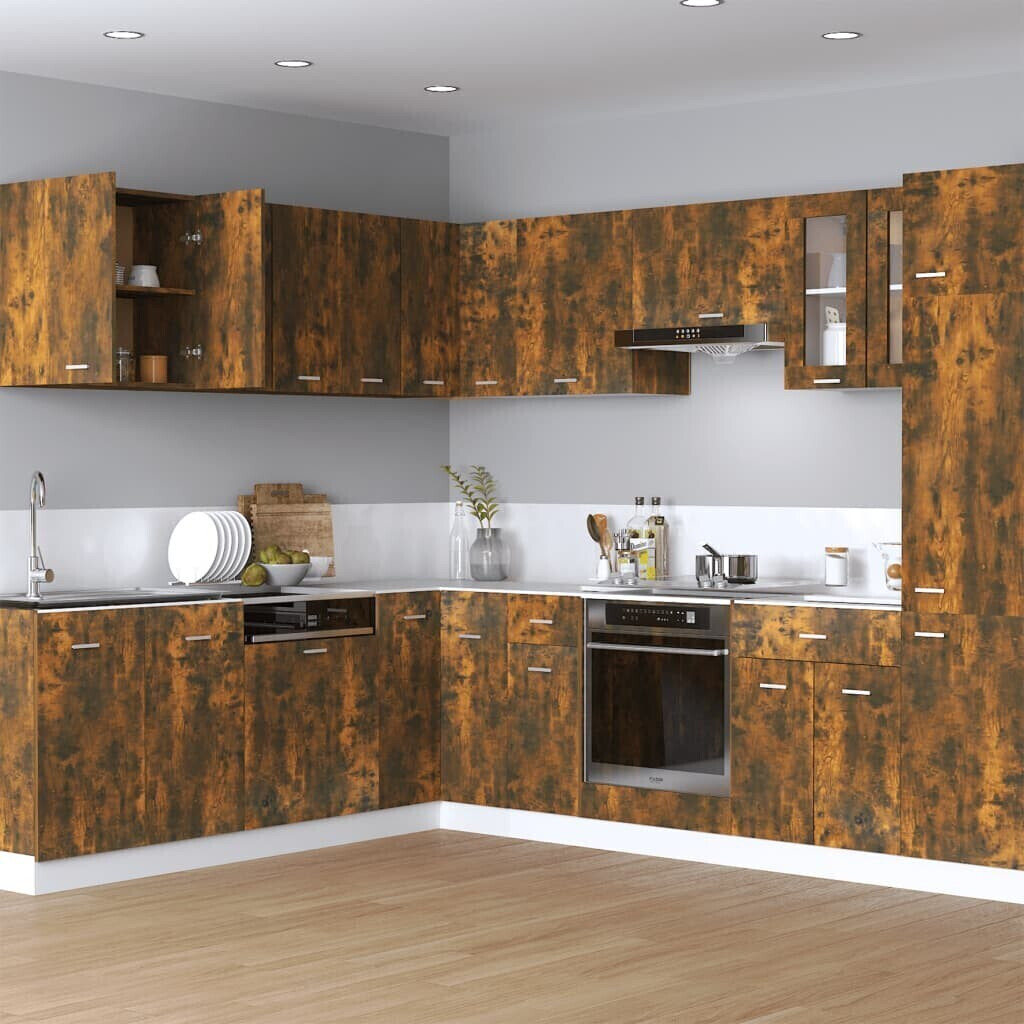vidaXL Suspended cabinet smoked oak 60x31x60 cm