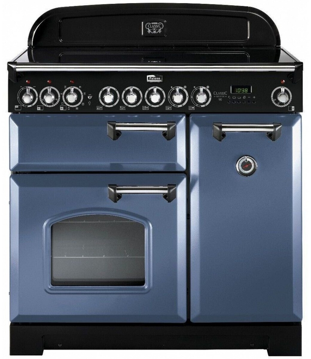 Falcon Classic Deluxe 90 vitrocéramique roche bleue chrome