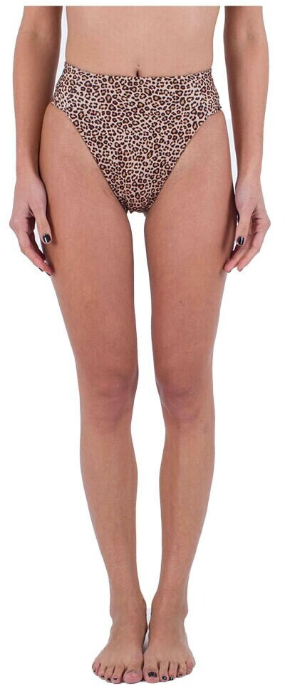 Photos - Swimwear Hurley Max Leopard Moderate Tab Side High Waist Bikini Bottom (HDB1 