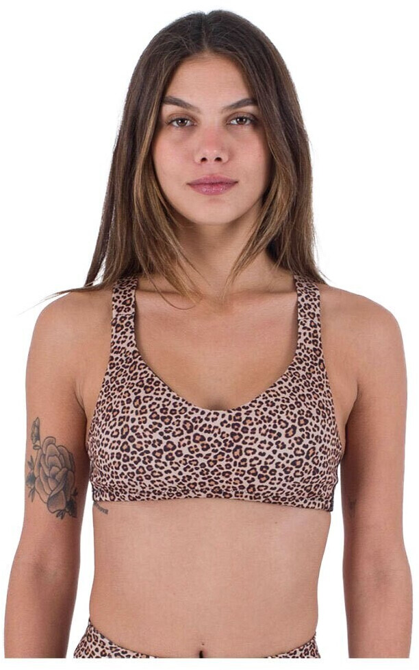 Hurley Max Leopard Cross Back Bikini Top (HDT1256) braun