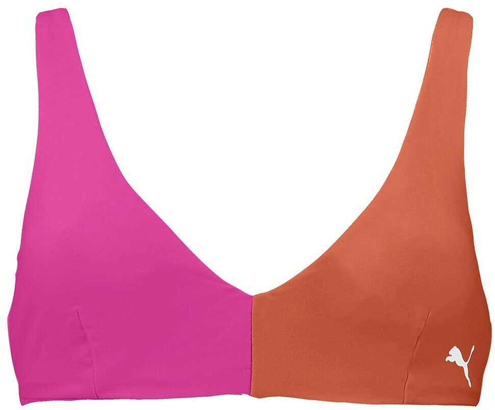 Puma Colourblock Plunge Bikini Top (701221719) orange/pink