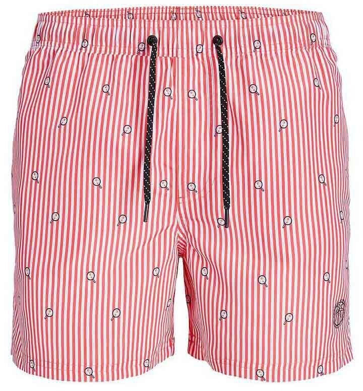 Jack & Jones Jpstfiji Swim Mini Stripe Swimming Shorts (12227350 PINK-1921)