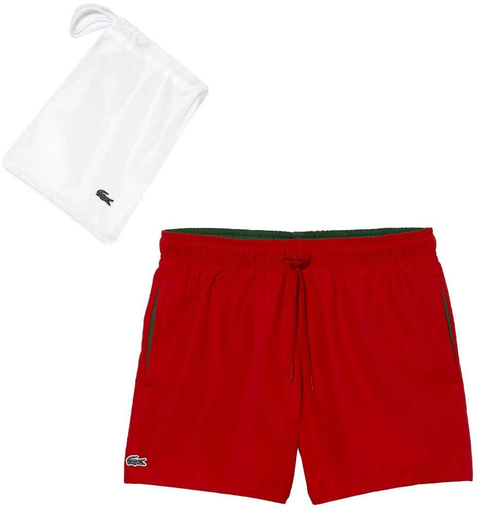 Lacoste red sale swim shorts