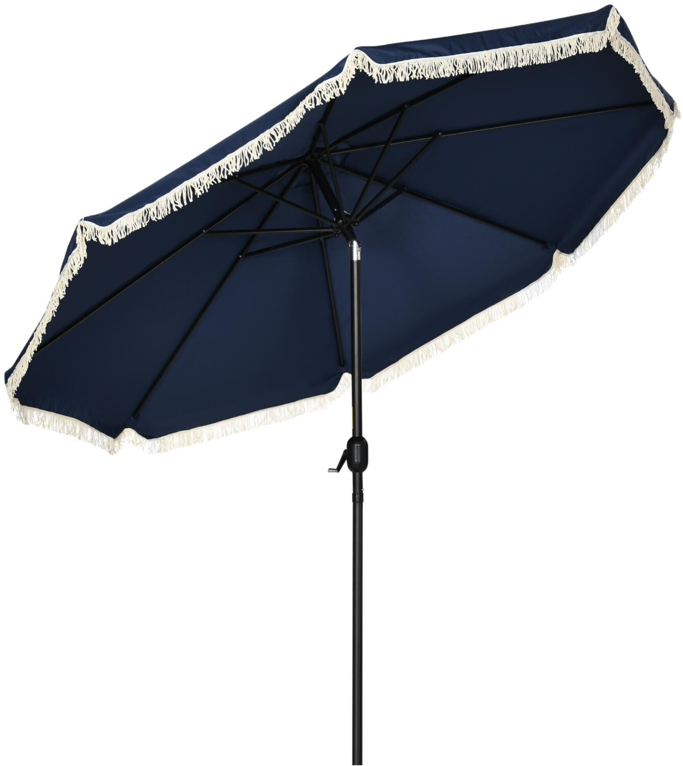 Outsunny Parasol rond 2,68 m bleu nuit