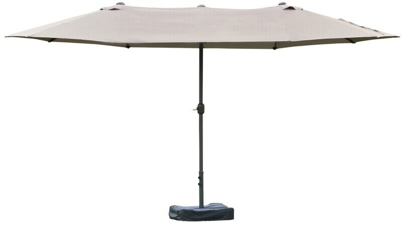 Outsunny Parasol 4,6 x 2,7 m gris clair