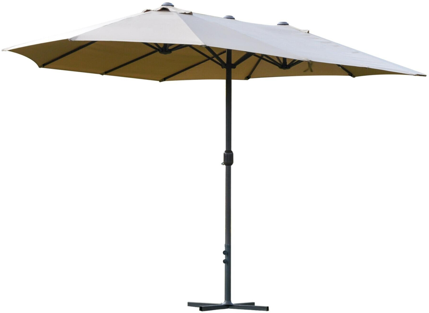 Outsunny Parasol 4,6 x 2,7 m Café latte