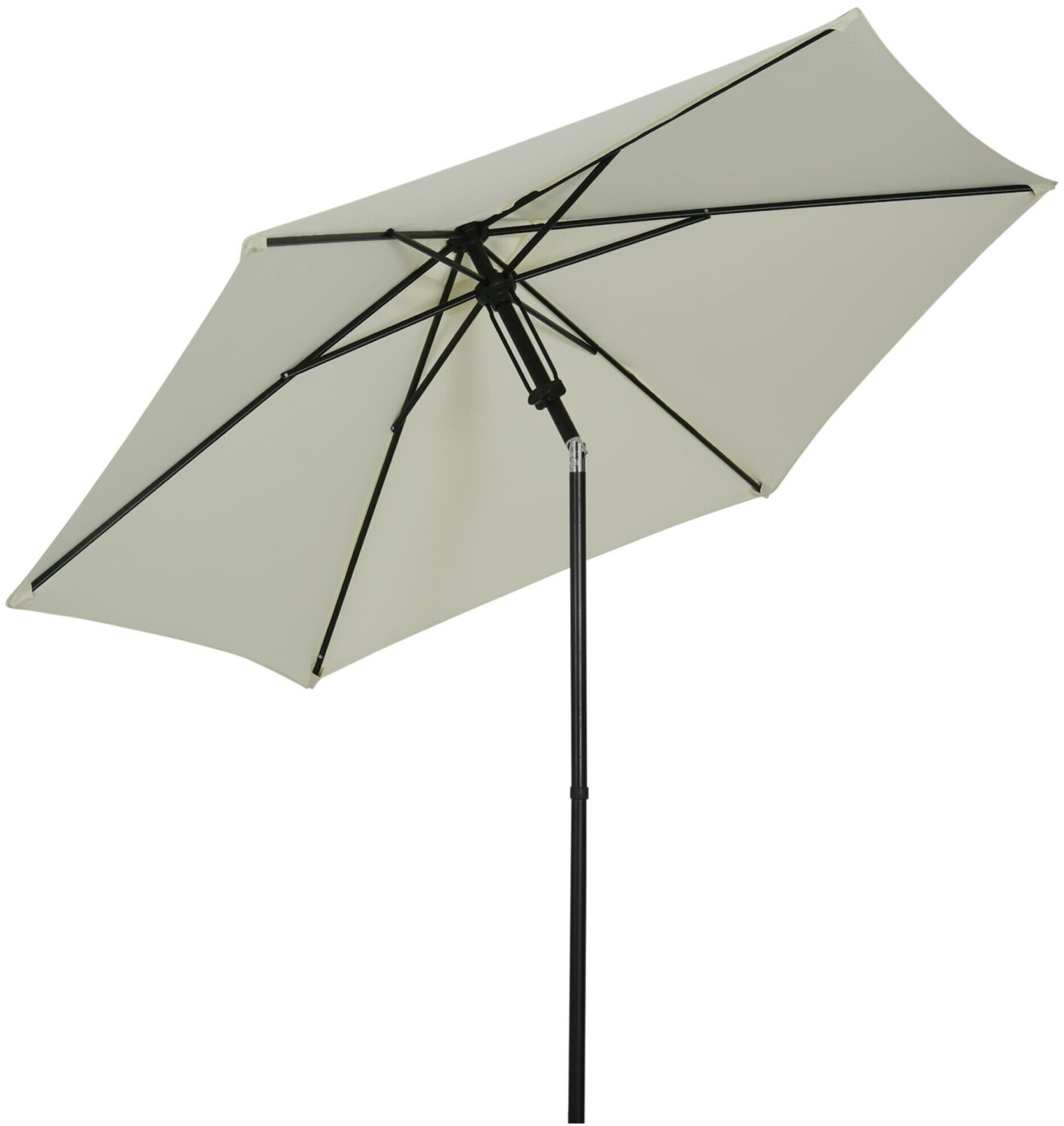 Outsunny Parasol octogonal 2,65 m gris clair