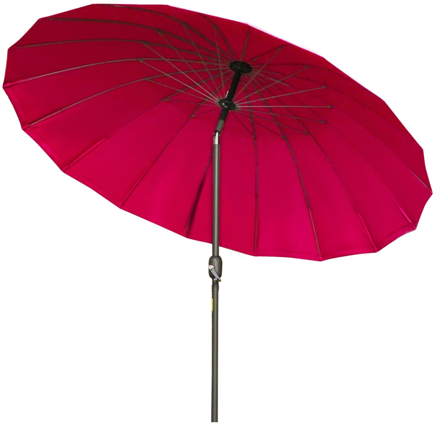Outsunny Parasol rond 2,55 m rouge vineux