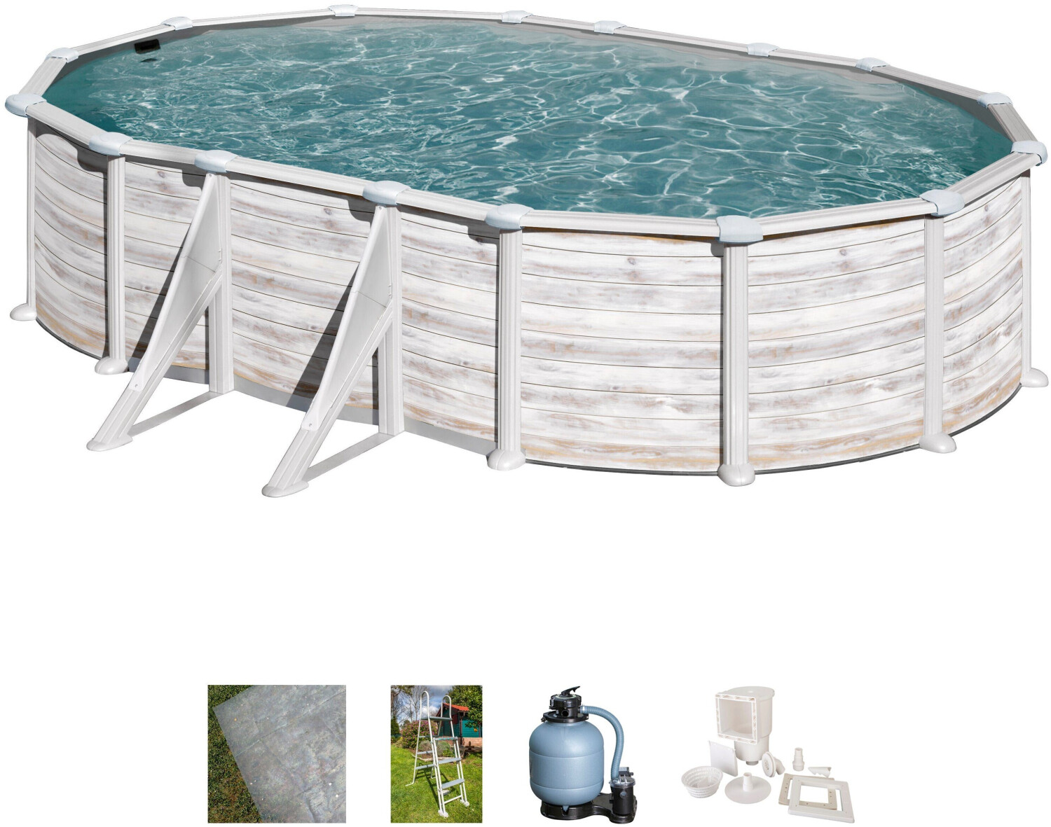 Gre Oval Pool Groenlandia + FS400 500x527x132 cm (Set 5 pcs.)