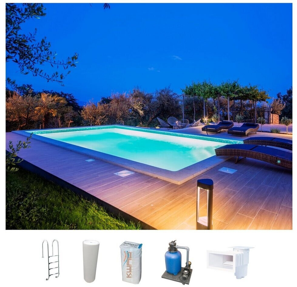Kwad Styropor®Stein Pool All Inclusive + Blue Line 400 Top 300x600x150 ...
