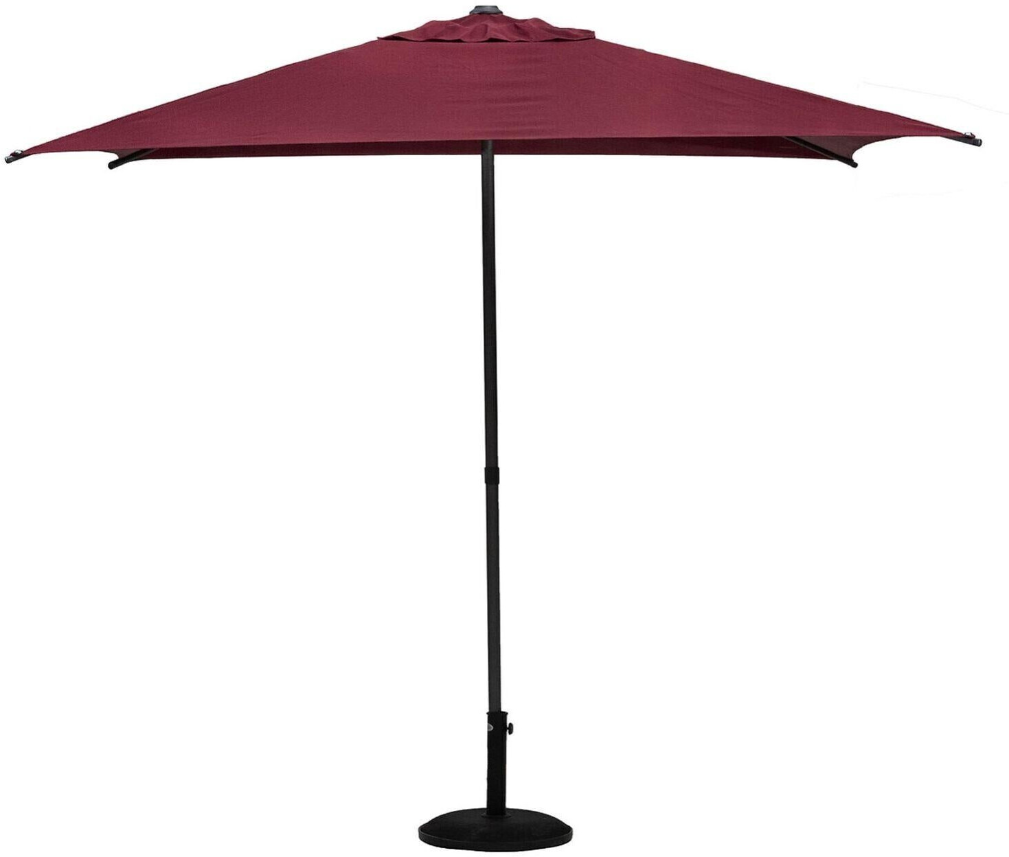 Hespéride Parasol droit carré Soya bordeaux