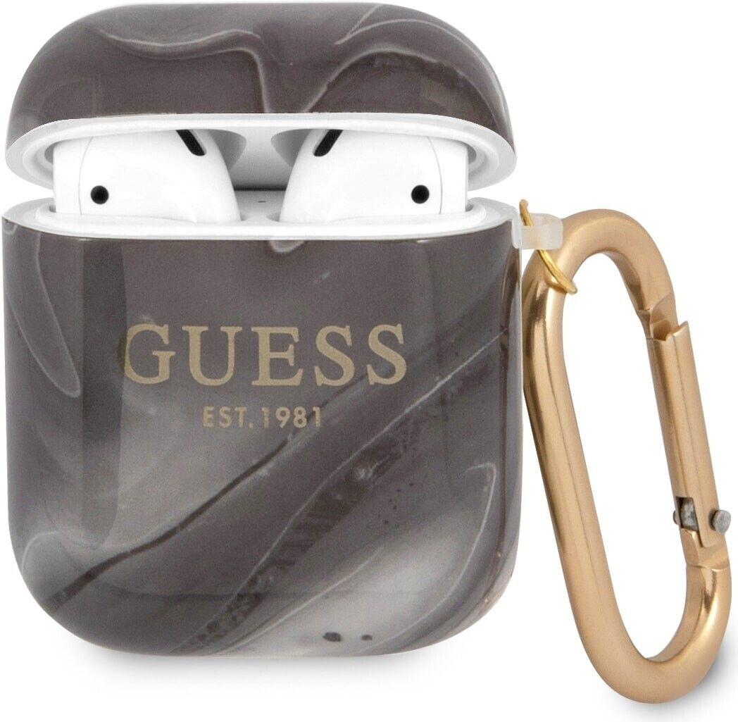Guess Case GUA2UNMK AirPods Black / Black Marble