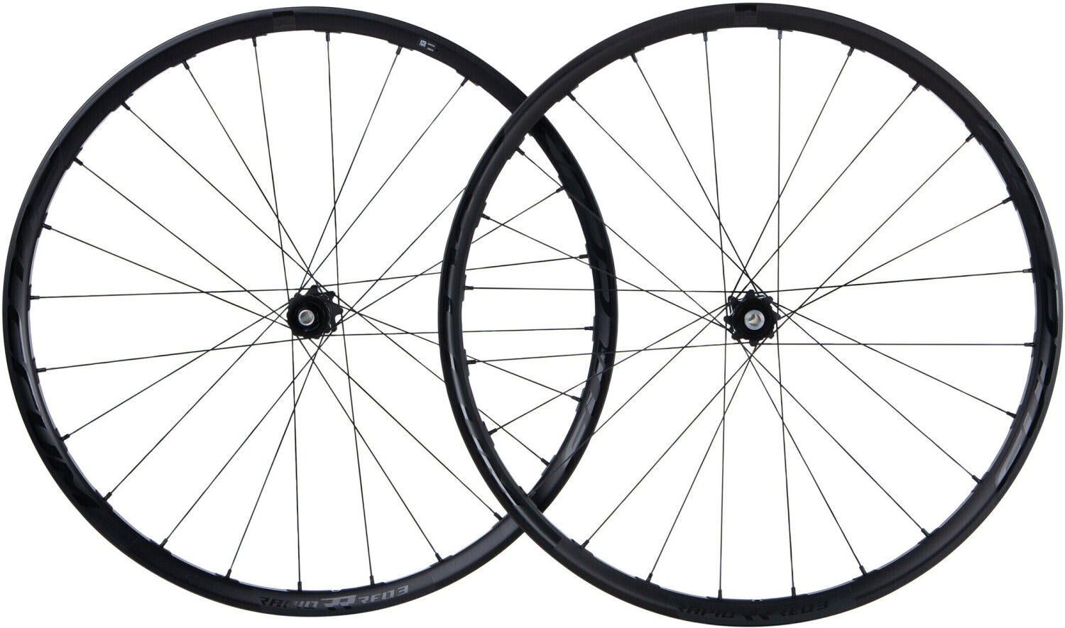Fulcrum Rapid Red 3 DB Gravel Wheel Set 28 12x100/12x142m XDR Disc TLR Black 2022 Gravel & Cyclocross bike sets