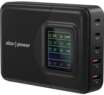 AlzaPower M500 Digital Display Multi Ultra Charger 200W Schwarz ab 115,91 €