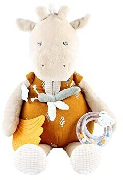 noukie's Peluches d'activités en veloudoux Tiga beige/ocre 40 cm