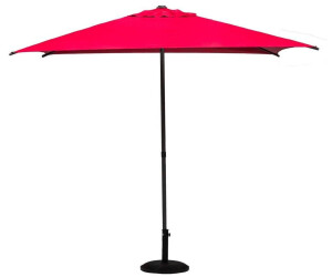 Ombrellone Quadrato Hespéride SOYA - Rosso Melograno, 2,5x2,5 M, Montante In Acciaio 38 Mm