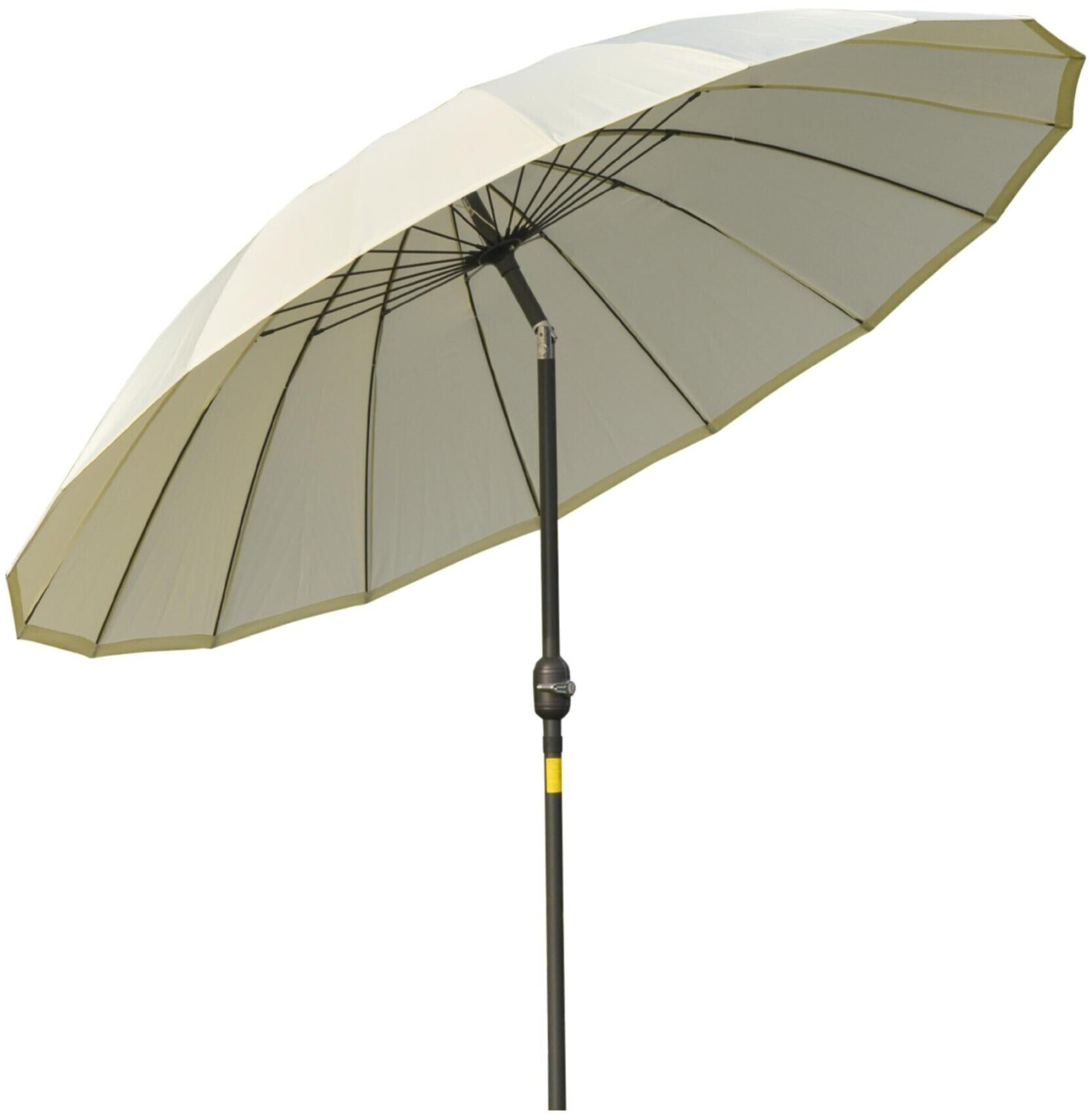 Outsunny Parasol rond 2,55 m beige