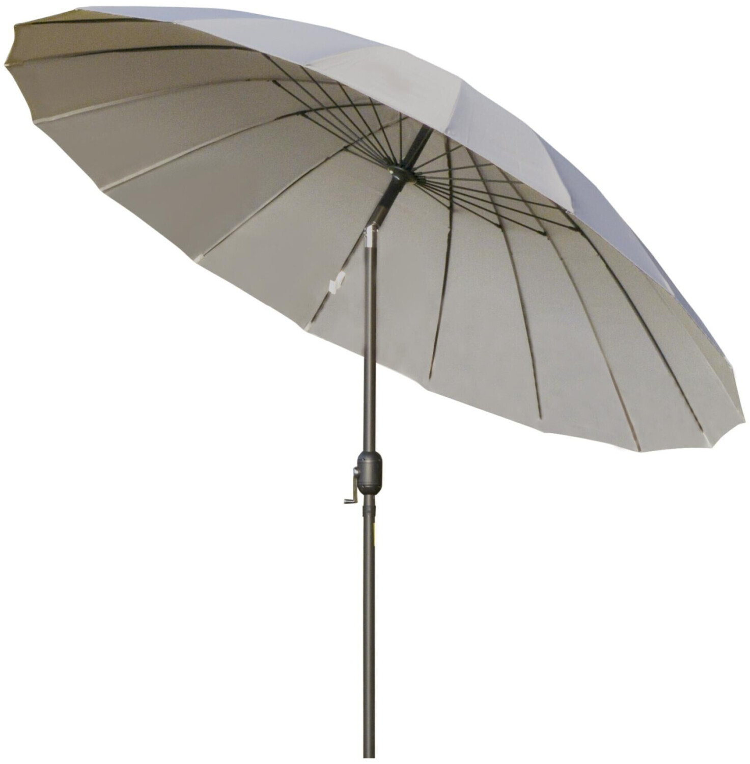 Outsunny Parasol rond 2,55 m gris