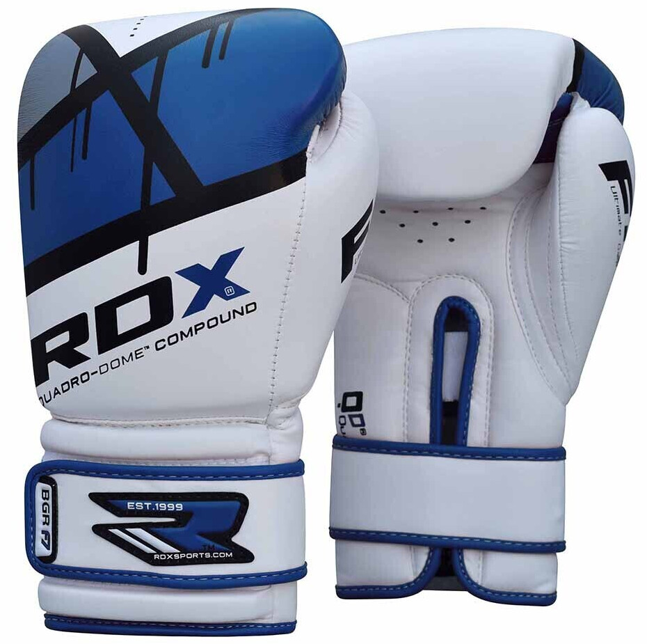 DRX Sports Bgr F7 Boxing Gloves white/blue 12 Oz