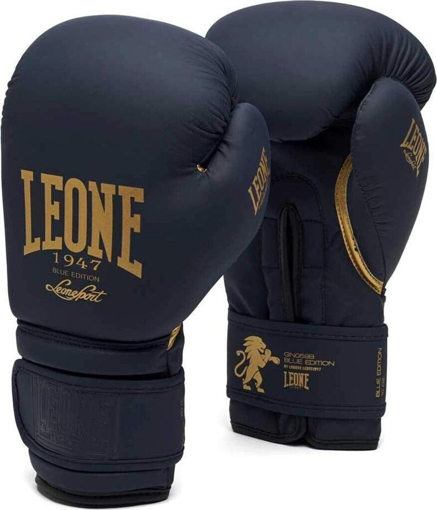 Leone Sport Blue Edition Combat Gloves black 12 Oz