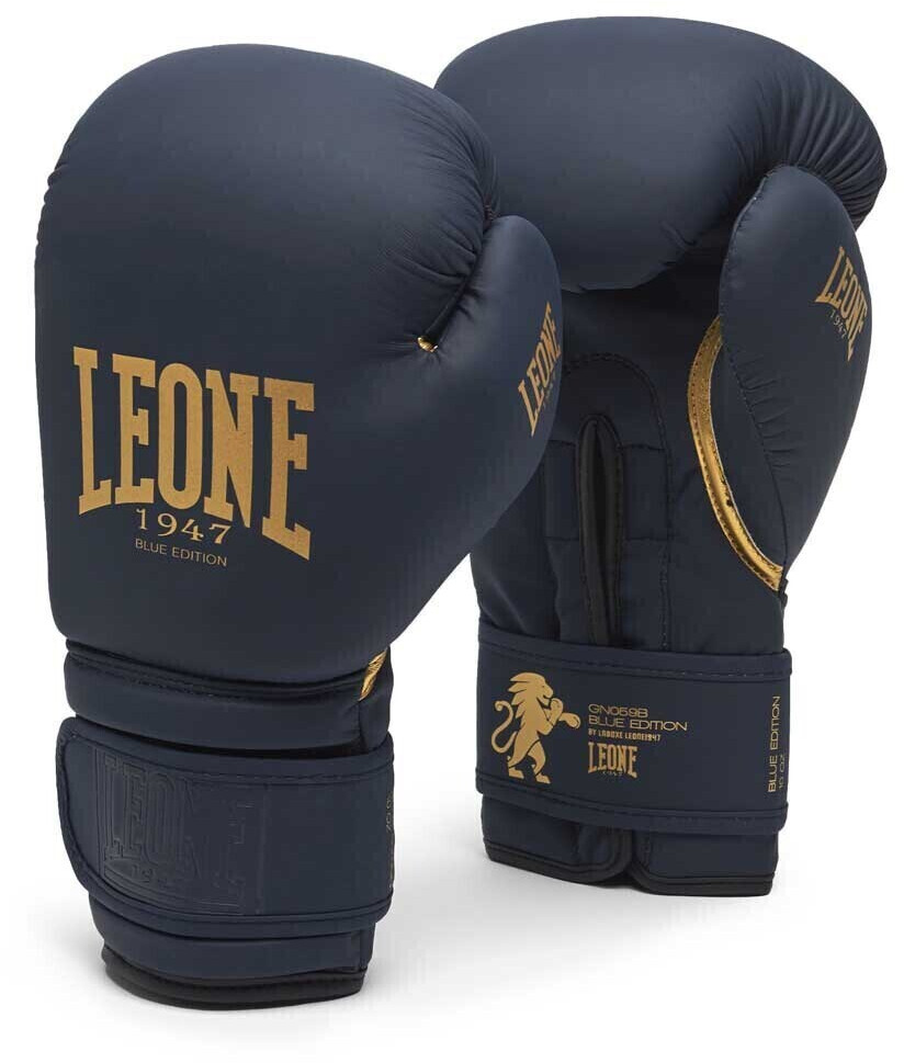 Leone Sport Blue Edition Combat Gloves black 14 Oz