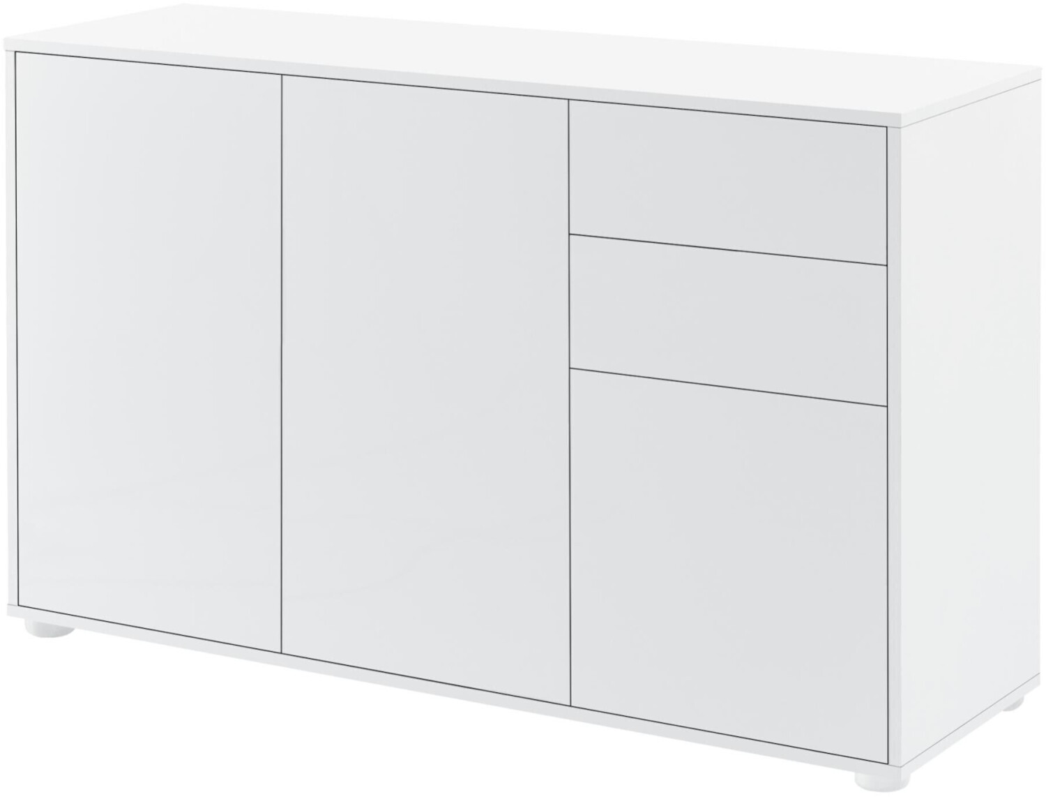 en.casa Paarl 117x74cm Glossy White