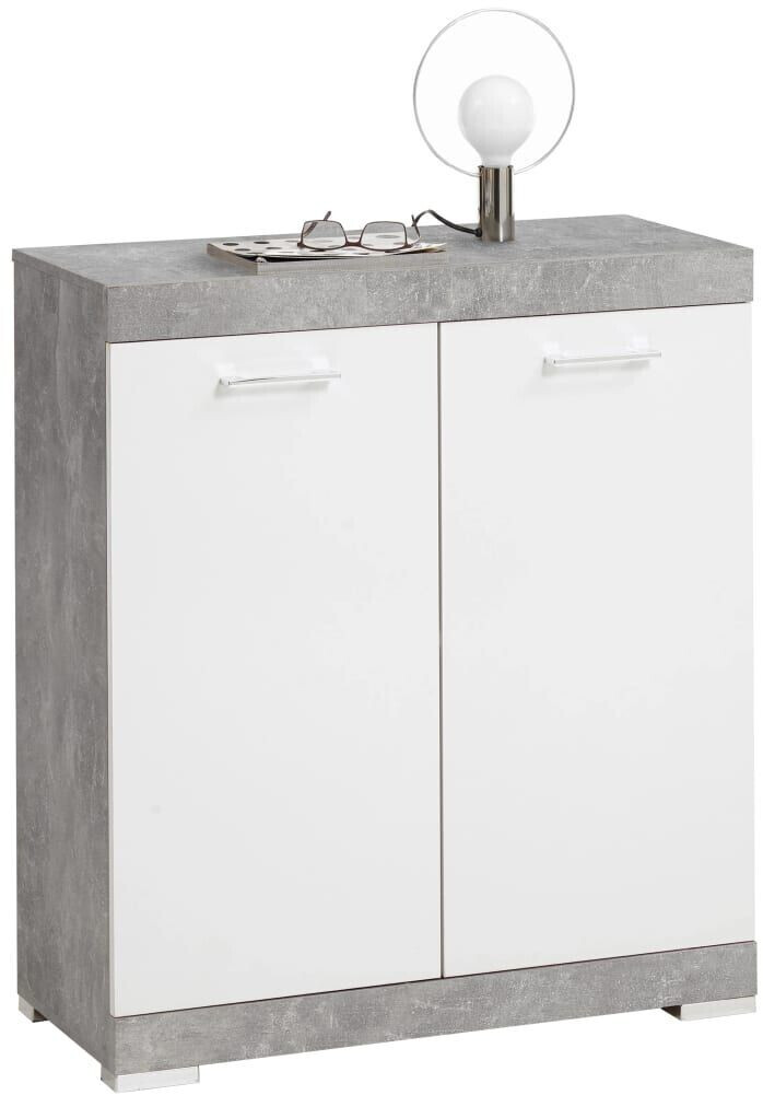 FMD Bristol 80x90cm White/Concrete