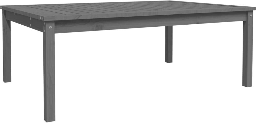 Prissent Gartentisch Kieferholz 121x82x45cm - Weißer Outdoor Esstisch Für Terrasse & Garten