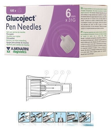 Menarini Glucoject Aghi per Penna da Insulina 31 G 6mm (100pz) a € 6,90  (oggi)