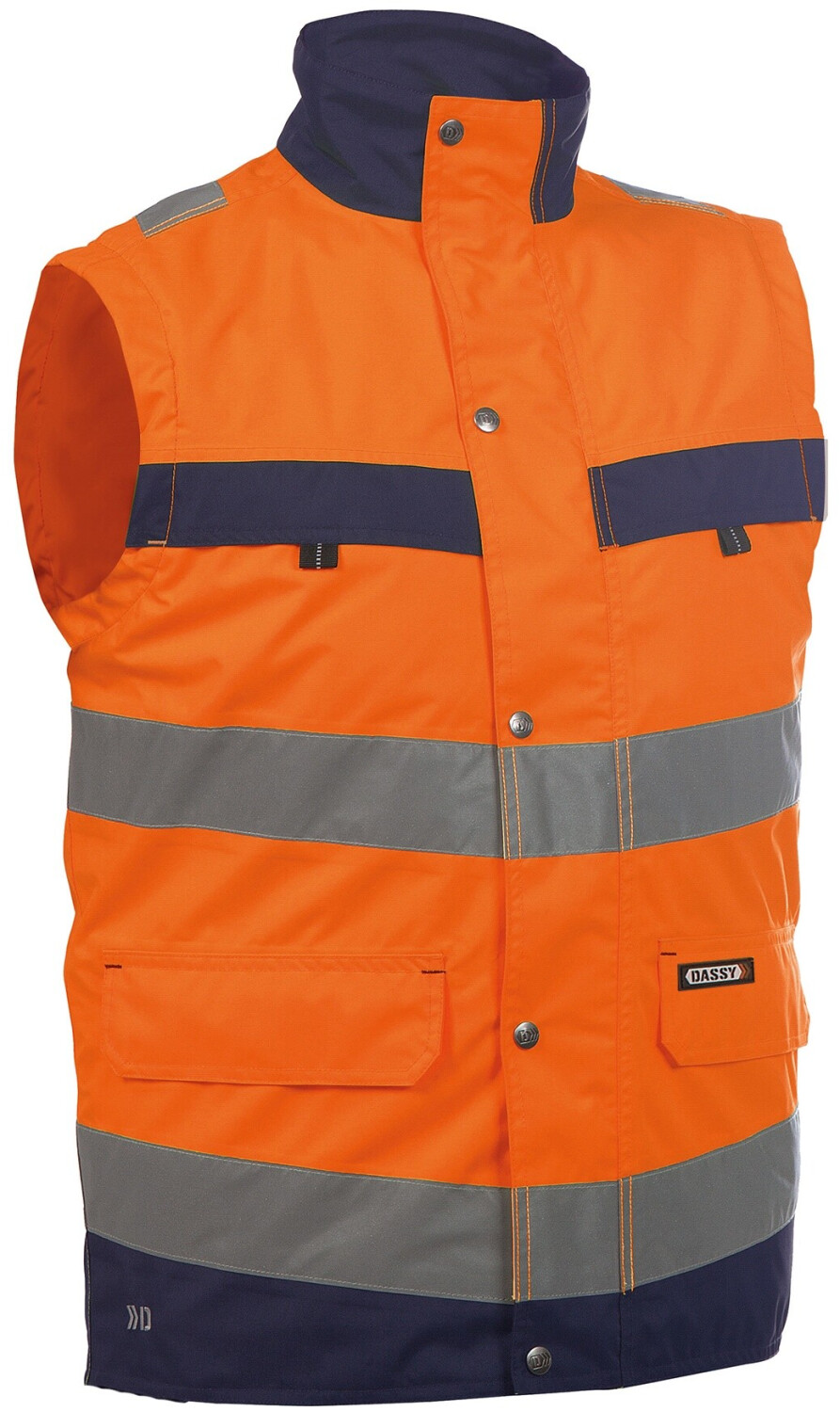 Dassy Warnschutz Weste Bilbao PES70 Neonorange/Dunkelblau